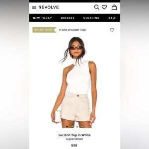 Revolve Luz Knit Top in White